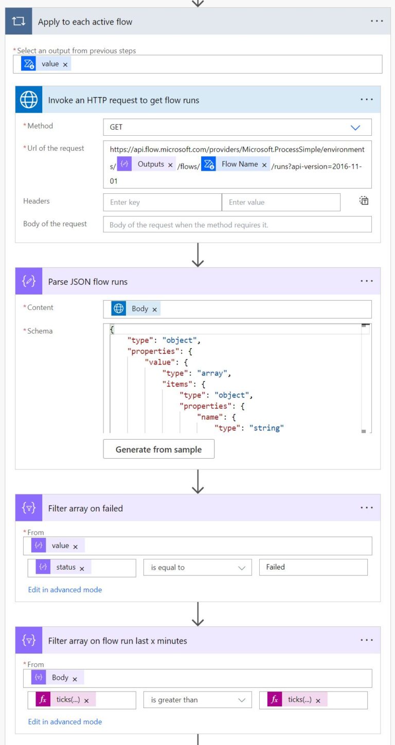 Generic flow to check for statuses and failed runs of all flows - PowerPro